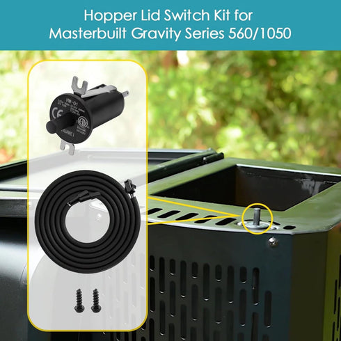 Hopper Lid/Door Switch Kit, Replacement Part for Masterbuilt Gravity Series 560/800/1050 XL Digital Charcoal Grill + Smokers, 1 pc Hopper Lid/Door...