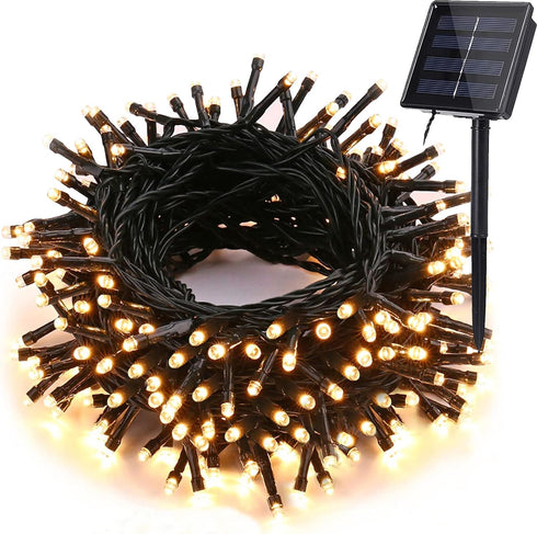 iShabao Solar String Lights Outdoor, 33ft 100 LED Solar Fairy Lights 8 Modes Waterproof Christmas Lights for Garden, Patio, Home, Party, Wedding, ...