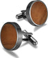 Men's Cufflinks Wood grain, Cufflinks for Men Round Solid for Regular Wedding Business Accessories Best Men...