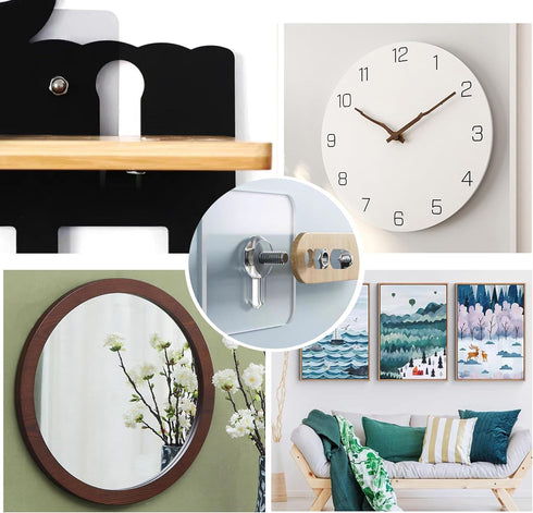 30 Pieces Wall Hooks for Hanging and Picture Hangers Set?0.63inch? - Heavy Duty, No Drill, Waterproof, Rustproof - Ideal for Kitchen, Bathroom, Ho...