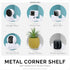BRAINWAVZ Small Metal Corner Shelf for Security Cameras, Baby Monitors, Speakers, Home Decor & More Universal Shelf Adhesive & Screw-in Wall Mount...