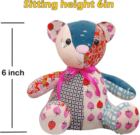 Acrylic Memory Bear Template Ruler Set with Detailed Instructions, Sewing Patterns for Beginners, Teddy Bear Quilting templates (Sitting Height 6i...