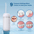 Water Flosser Cordless for Teeth, PONYFREE Mini Portable Oral Irrigator with 9 Pressure Modes, Teeth Cleaner Pick, Unique Pressure Stabilization T...