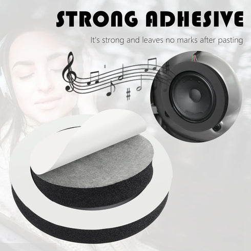 4PCS 6.5 Speaker Rings,Self Adhesive Speaker Foam for Enhancing Stereo Sound,High Resilience Speaker Baffles 6.5 inch Car Audio Accessories Avoid ...