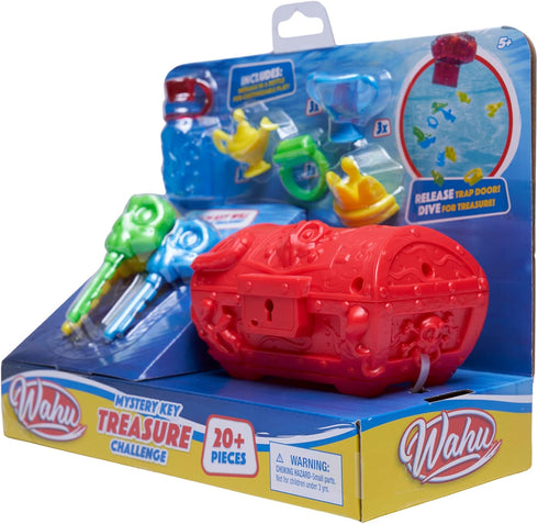 Wahu Mystery Key Treasure Challenge Pool Diving Toy Set for Kids Ages 5+, Underwater Treasure Chest and Key Diving Search Game for Pool...