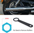 munirater 36mm Rear Axle Wrench Tool Motorcycle Hand Tools Adjusting Belt Tension or Rear Wheel Alignment Black HD-47925 OTC-4882...