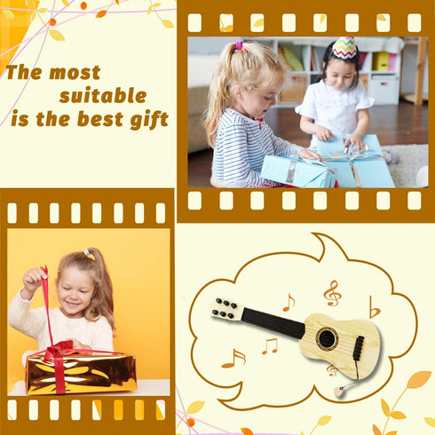 Kids Toy Guitar 6 String,17 inch Mini Baby Guitar with Pick,Musical Instrument Educational Toy for Toddlers Beginner,Preschoolers...