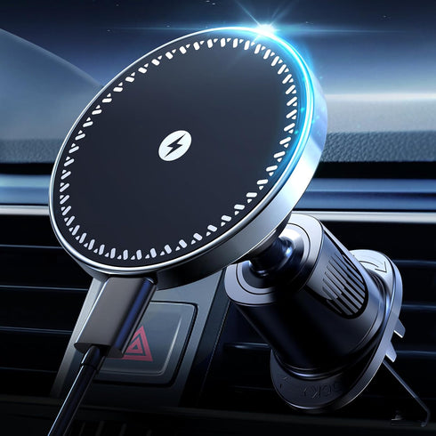 for Magsafe Car Mount Charger, 15W Fast Charging Magnetic Car Charger with Vent Mount, Car Phone Holder Wireless Charger for iPhone 15 14 13 12 Pr...