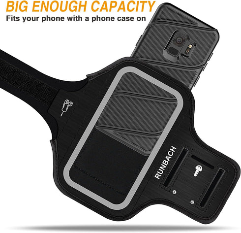 Armband for Galaxy S9,Running Exercise Gym Bag with Fingerprint Touch/Key Holder and Card Slot for Samsung Galaxy S9 (Black)...