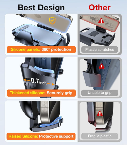 VICSEED Military-Grade Sturdy Car Phone Holder Mount, ???????????????? ???????? ?????????? Metal CD Slot & Air Vent Thick Case Friendly Phone Moun...