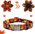 Elegant little tail Dog Collar with Flower - Fall Dog Collar Maple Leaf Flower Girl Boy Pet Collar Gift Soft Dog Flower Collars for X-Small Puppy...