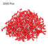 uxcell 2000 Pcs Insulated Ferrule Wire Connector Electrical Crimp Terminal 22 AWG for Electrical Projects Red...