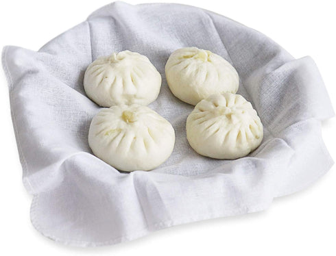 5pcs Yarn Fabric Breathable Bamboo Steamer Cloth Steamed Rice Dumplings with Non-Stick Gauze Filter Drawer Fabric Steamer...