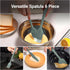 Silicone Spatula Set of 6, Rubber Spatulas Silicone Food Grade, Kitchen Utensils Set Heat Resistant Nonstick Easy to Clean Dishwasher Safe for Bak...