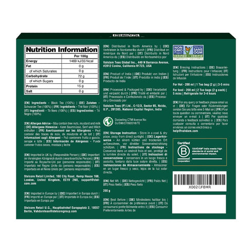 VAHDAM, Darjeeling Black Tea Bags (100 Count) High Caffeine, Non GMO, Gluten Free | Smooth & Sweet Tea With Distinguished Fruity Notes | Full Bodi...