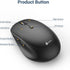 iClever Wireless Mouse, MD165 Dual Mode Wireless Mouse, Bluetooth Type-C Rechargeable Mouse, 2.4G Wireless Computer Mice with USB Receiver, 3 Devi...