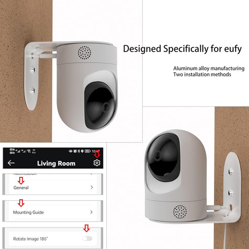 Metal Wall Mount for Eufy Security Indoor Cam E220 and Eufy P24 , Provide Better Viewing Angles...
