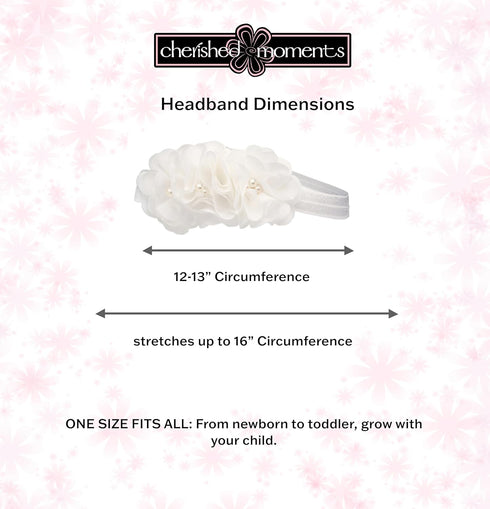 Cherished Moments "Petals Keepsake Headband for Christenings, Baptism and Baby Blessings (Ivory)...