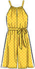 McCall's Learn Girl's Tie and Bell Leg Romper and Jumpsuit, Sizes 7-14 Sewing Pattern, various, White...