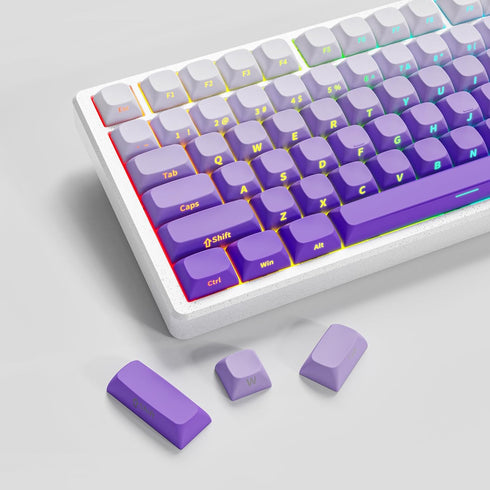 Side Printed Keycap Set - Gradient 136 Key, Double Shot Shine Through Custom Keycaps, Custom Keyboard Keycaps Set, OEM Cherry MX Mechanical Keyboa...