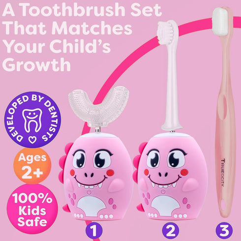 U Shape, Kids Automatic Toothbrush, Toddler Toothbrush U Shaped, U Toothbrush Kids, Auto Toothbrush, Rechargeable Electric Brush Age 2+, Children'...