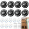 8 Pcs Mini Adhesive Caster Wheels 3/4 inch Appliance Wheels 360 Degree Rotation Stainless Steel Small Casters for Kitchen Appliance, Small Furnitu...