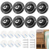 8 Pcs Mini Adhesive Caster Wheels 3/4 inch Appliance Wheels 360 Degree Rotation Stainless Steel Small Casters for Kitchen Appliance, Small Furnitu...