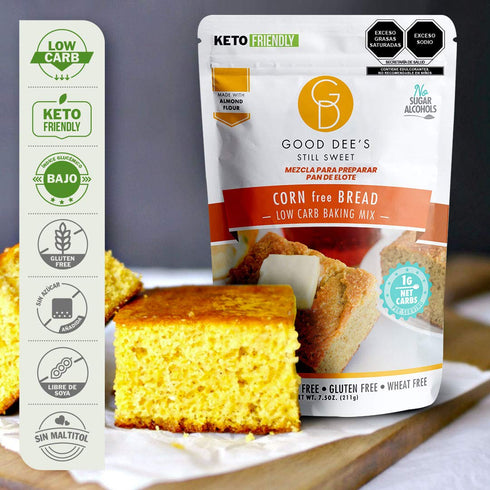 Good Dee’s Corn Bread Baking Mix - Grain Free, Sugar Free, Gluten Free, Wheat Free, and Low Carb,7.5 Oz...