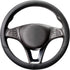 COFIT Breathable Steering Wheel Cover Microfiber Leather with Center Mark Design Universal Medium Size 14 1/2-15 Inch Black...