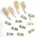 2024 Nail Art Decorations 2024 Number Nail Rhinestone Rivet 3D Alloy Nail Glitter Design Metal Digit Nail Diamond Supplies for Women Girls Manicur...