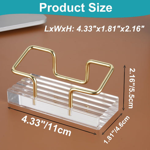 Acrylic Business Card Holder for Desk, Modern Clear Business Card Display Holder, Desktop Business Card Stand Business Cards Organizer, Holds 50 C...