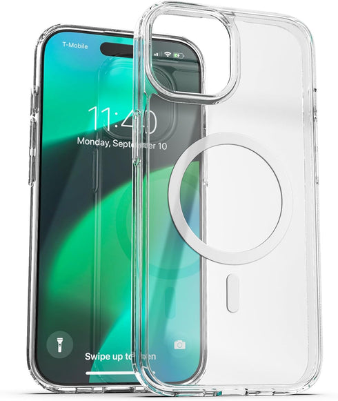 ENCASED Privacy Case, Designed for iPhone 15 Pro (2023) Slim-fit Clear Case with Anti-Spy Screen Protector, 9H Tempered Glass (Compatible with Mag...