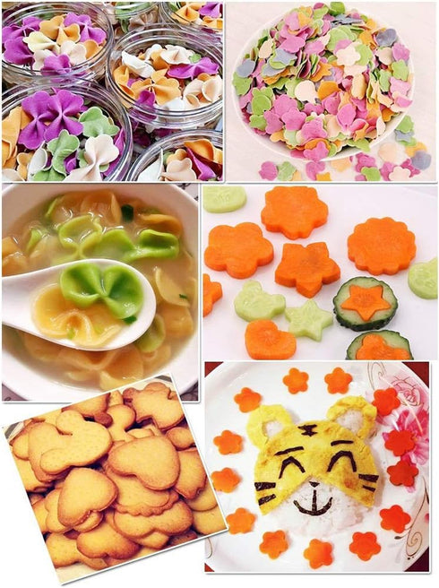 14 Pcs Fruit Vegetable Cookie Cutters Shapes Sets Stainless Steel Food Mini Pie Cookie Stamps Mold for Kids Baking,Bento Box and Decorating Tools...