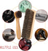 5 Pcs Horsehair Shine Shoes Brush Kit Polish Dauber Applicators Cleaning Leather Shoes Boots Care Brushes Suede Cleaner Brush with Microfiber Shoe...