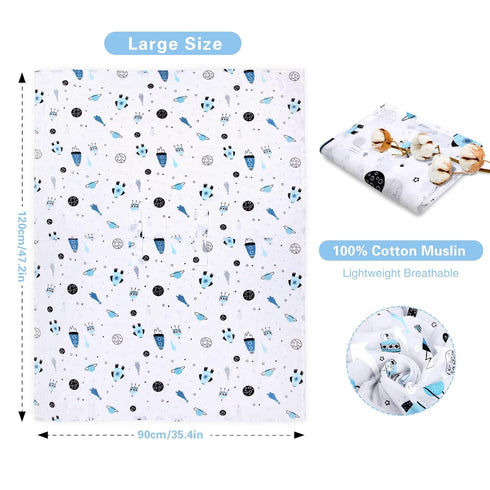 Muslin Car Seat Covers for Babies, Lightweight Infant Carseat Canopy, Breathable Baby Carrier Cover, Newborn Boys Girls Shower Gift, Fit Spring Su...