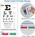 Pocket Eye Chart, Double-Sided Pocket Snellen Eye Chart 6 Feet and Rosenbaum Pocket Eye Chart 36cm, Plastic Eye Chart for Eye Exams 6.5x3.5 Inches...