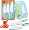 Kids Knife Set for Real Cooking, 4 Pieces Toddler Knife Set, Nylon Kitchen Baking Knife with Cutting Board, Firm Grip, Serrated Edges Kids Knives ...