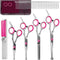 Dog Grooming Scissors With Safety Round Tips, 7 In 1 Pet Grooming Scissors Set, Pet Cutting Scissors Kit With Thinning, Straight, Curved Shears & ...