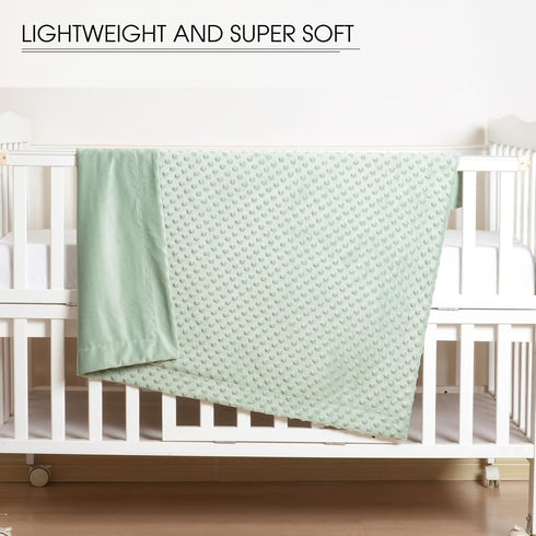 david's kids Minky Baby Blanket for Girls, Soft Lightweight Micro Fleece Blanket with Double Layer, Dotted Backing, Breathable Receiving Blanket f...