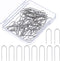 Tatuo 60 Pieces High Temperature Nichrome Wire Jump Rings, 21 Gauge with a Plastic Storage Box, U Hanger Hooks for Pendant, Ceramic Ornaments, Fus...