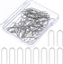 Tatuo 60 Pieces High Temperature Nichrome Wire Jump Rings, 21 Gauge with a Plastic Storage Box, U Hanger Hooks for Pendant, Ceramic Ornaments, Fus...