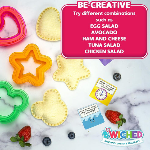 Sandwich Cutter and Sealer - Crustless Sandwich Maker - Great for Lunchbox and Bento Box - Boys and Girls Kids Lunch - Sandwich Cutters for Kids (...