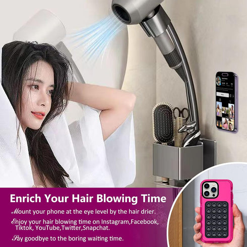 PKYAA 2 Pack Silicone Suction Phone Case Adhesive Mount, Strong Grip Holder for Selfies and Videos, Hands-Free Sticky Phone Grip for iPhone and An...
