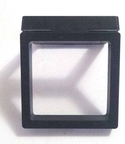 JM Future Black Transparent 3D Floating Frame Display Holder/Box/Frames for Challenge Coins, AA Medallions, Antique, Jewelry,Gift, 2.75 x 2.75 x 0...