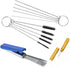 4 PCS Torch Tip Cleaner Set, Welding Torch Tip Cleaner with Drill Bit Torch Tip Cleaner Set for Carbon Carburetor Jet Cleaner with 10 Cleaning Nee...