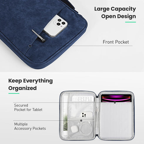 DTTO Tablet Sleeve Bag for New 13 Inch iPad Pro M4/iPad Air M2 2024, 12.9 Inch iPad Pro 6/5/4/3, 12.4 Inch Galaxy Tab S8+/S9+/S9 FE+, Surface Pro ...