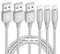 iPhone Charger 3 Pack 10 ft Apple MFi Certified Lightning Nylon Braided Cable Fast Charging Cord Compatible with iPhone 13 12 11 Pro Max XR XS X 8...