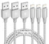 iPhone Charger 3 Pack 10 ft Apple MFi Certified Lightning Nylon Braided Cable Fast Charging Cord Compatible with iPhone 13 12 11 Pro Max XR XS X 8...