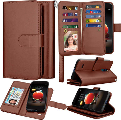 LG Aristo 2 Case, LG Aristo 3/ Risio 3/ Rebel 3 LTE/Phoenix 4/ Zone 4/ Tribute Dynasty/Fortune 2/ Rebel 4 LTE Case Wallet, Takfox PU Leather Folio...