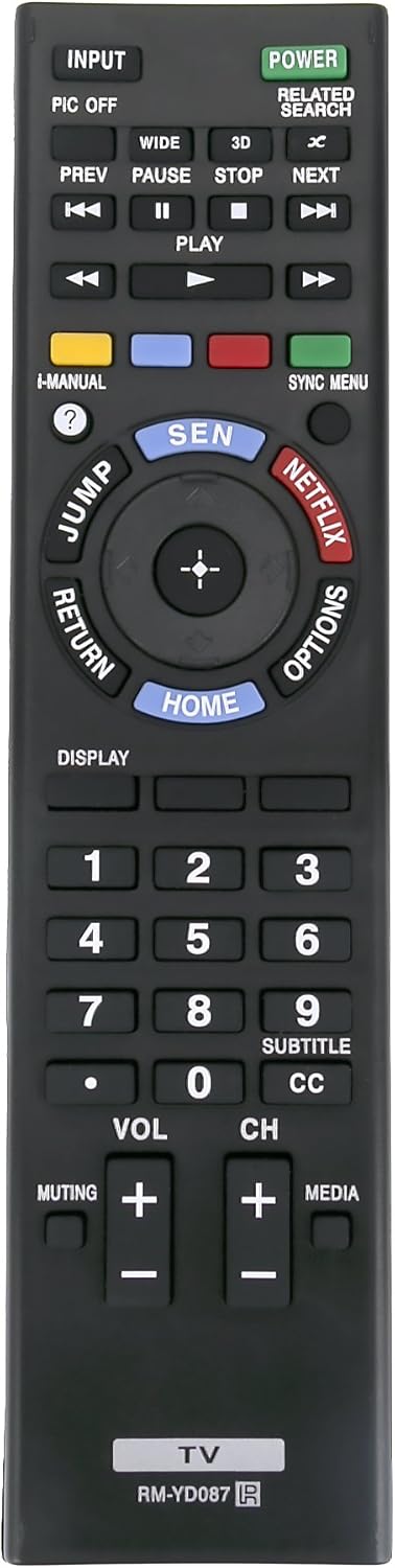 New Replaced RM-YD087 Remote Control for Sony BRAVIA LCD/LED TV KDL-55W802A KDL-55W900A KDL-55W950A KDL-65S990A KDL-65W850A...